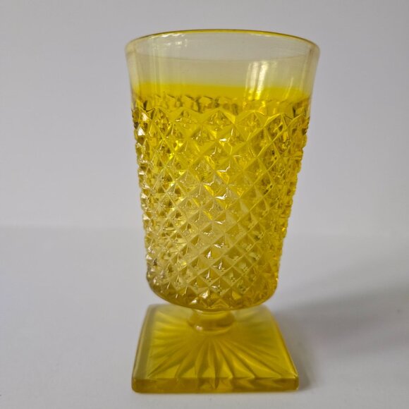 Westmoreland Glass English Hobnail Yellow Topaz Iced Tea Goblet - Picture 4 of 14